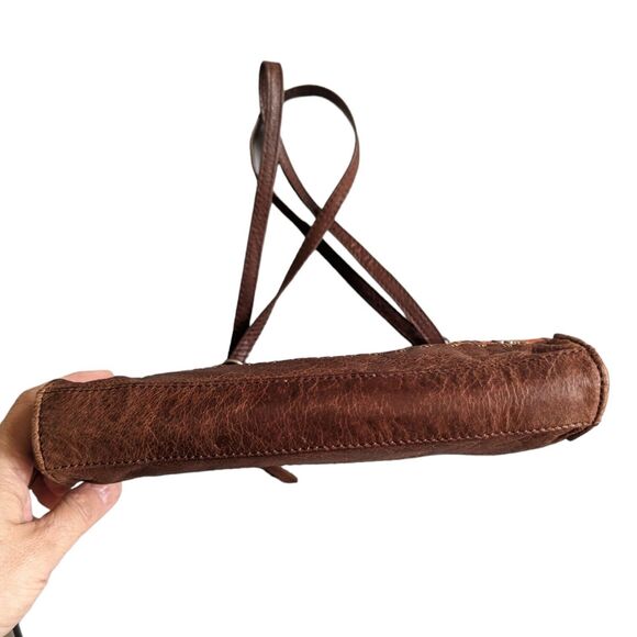 The Sak Striped Patchwork Color Leather Adjustable Crossbody Shoulder Bag SPOT - Picture 12 of 13